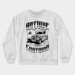 Hot Rod - Antique Customs (black) Crewneck Sweatshirt